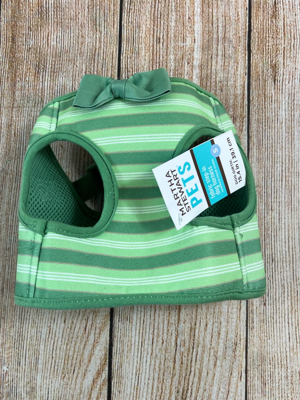 NWT Martha Stewart Dog Fabric Step In Harness Size Small Green